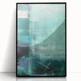 Framed abstract wall art featuring bold black strokes on a white background, designed to enhance modern interiors with striking visual appeal.