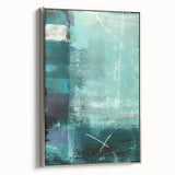 Framed abstract strokes wall art in silver, showcasing vibrant colors and dynamic patterns, perfect for modern home decor and artistic inspiration.