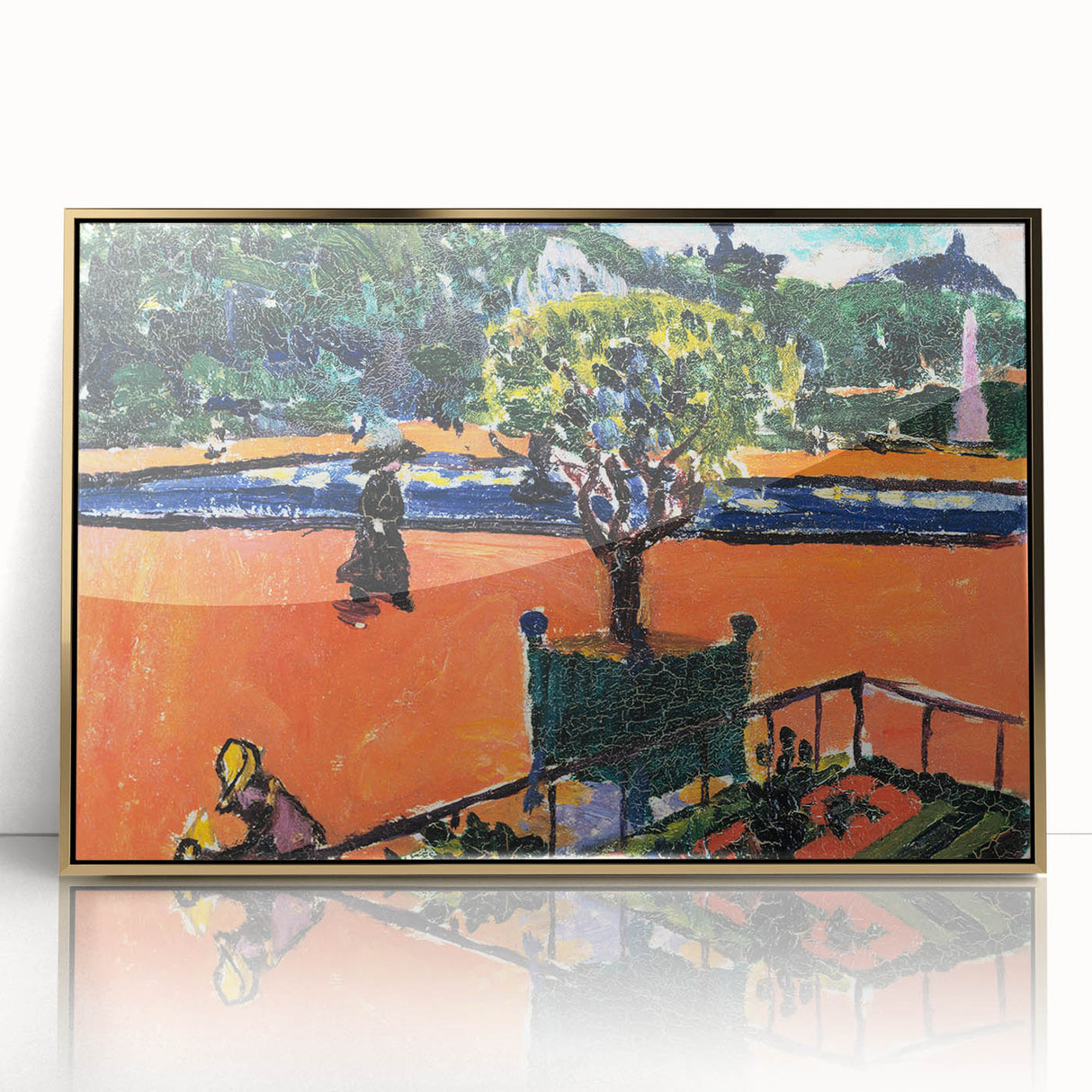 Modern Wall Art: Vibrant Luxembourg Gardens Scene by Sayen