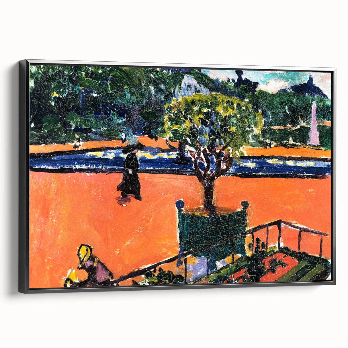 Modern Wall Art: Vibrant Luxembourg Gardens Scene by Sayen