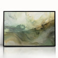 Framed abstract wall art featuring black acrylic strokes on a white background, ideal for modern decor or minimalist interiors, enhancing any living space.