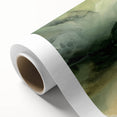 Abstract wall art design featuring colorful strokes in vibrant hues of blue, orange, and green on rolled canvas, ideal for modern home decor.