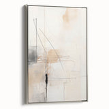 Contemporary Dining Art Pieces - Abstract Beige & Black Wall Décor
