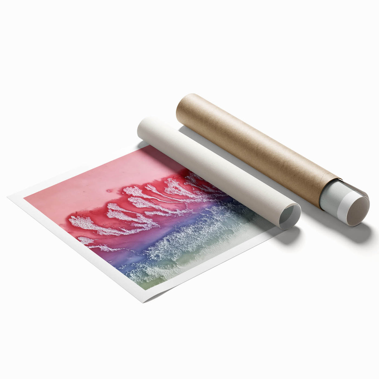 Abstract Office Wall Art – Red & Blue Gradient Canvas Print