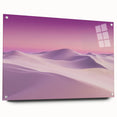 Desert landscape acrylic artwork displayed in a side view, showcasing vibrant colors and intricate details, secured with pins for stability and visual appeal.