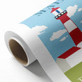Retro Maine Lighthouse Poster – Vintage Prints & Nautical Wall Art