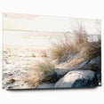 Large abstract wall art on acrylic glass depicting vibrant summer colors, ideal for bedroom or dining room decor.