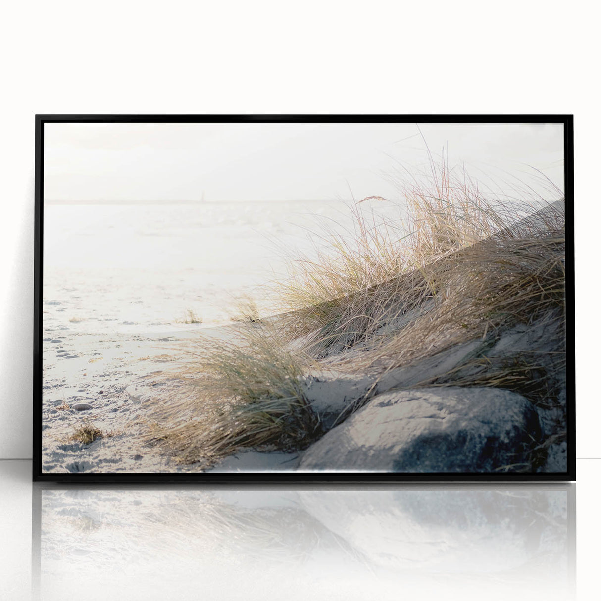 Large abstract wall art featuring summer-themed colors on framed acrylic, ideal for modern living room decor.