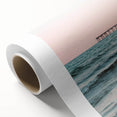 Art deco poster featuring gentle pastel shades on rolled canvas, ideal for nursery wall art.