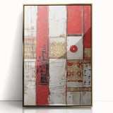 Framed abstract strokes wall art featuring elegant gold accents on a textured acrylic surface, perfect for modern home decor and artistic interiors.
