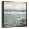 Framed canvas wall art showcasing abstract strokes in black, with a sleek side view emphasizing its modern design and elegant finish, perfect for contemporary décor.