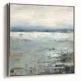 Framed abstract strokes wall art in silver, showcasing a modern design with fluid lines and soft colors, perfect for contemporary home decor.