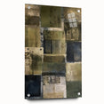 Abstract wall art featuring vibrant strokes in various colors, displayed in an acrylic glass frame with decorative pins, ideal for modern home decor.