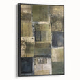 Framed canvas wall art featuring abstract strokes in black and white, set against a minimalistic backdrop. Ideal for modern interior decor, enhancing artistic ambiance.