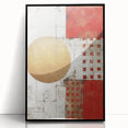 Framed abstract wall art with dynamic black strokes on a white background, showcasing modern design aesthetics, perfect for contemporary home decor.