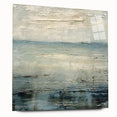 Abstract wall art featuring colorful strokes in a modern design, displayed in an acrylic glass frame with visible mounting pins, ideal for contemporary decor.