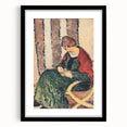 Modern Wall Art: Lady with Red Shawl - Contemporary Art Print