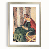 Modern Wall Art: Lady with Red Shawl - Contemporary Art Print
