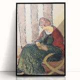 Modern Wall Art: Lady with Red Shawl - Contemporary Art Print