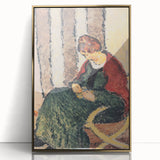 Modern Wall Art: Lady with Red Shawl - Contemporary Art Print