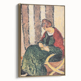 Modern Wall Art: Lady with Red Shawl - Contemporary Art Print