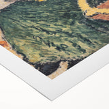 Modern Wall Art: Lady with Red Shawl - Contemporary Art Print