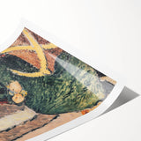 Modern Wall Art: Lady with Red Shawl - Contemporary Art Print