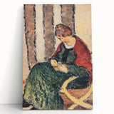 Modern Wall Art: Lady with Red Shawl - Contemporary Art Print