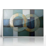 Framed abstract geometric wall art design in white acrylic, showcasing sharp angles and a minimalist aesthetic, perfect for modern home decor.