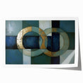 Abstract geometric rolled print showcasing vibrant colors and intricate patterns, designed for modern decor. Perfect for enhancing contemporary spaces.
