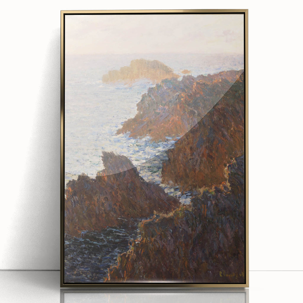 Impressionist Wall Art: Claude Monet's Rocks at Belle Isle Print