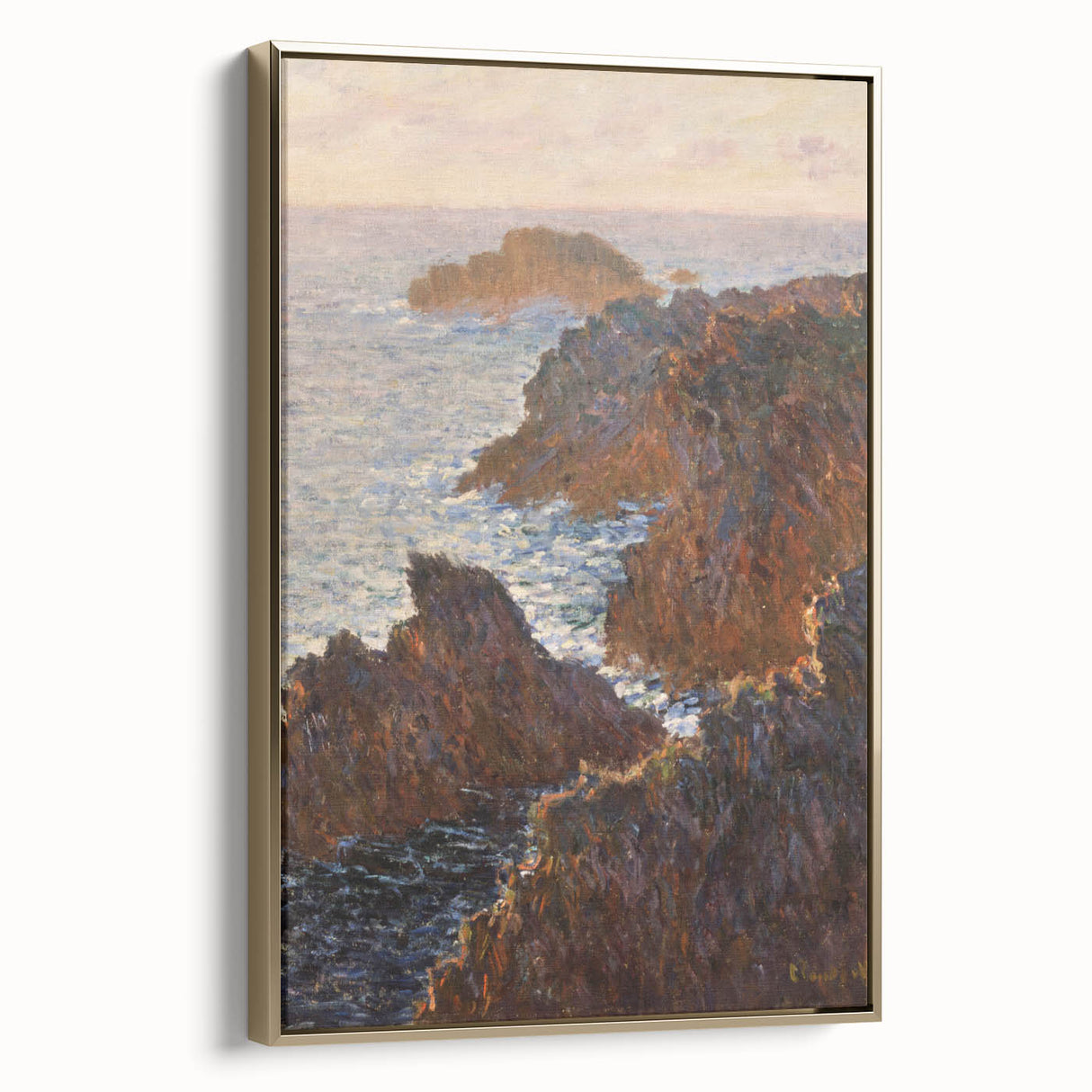 Impressionist Wall Art: Claude Monet's Rocks at Belle Isle Print