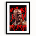 Iconic Pop Art Wall Art - Jordan Canvas with Red and Black