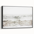 Black and white framed canvas featuring a vintage summer landscape, ideal for bedroom decor.