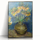 Large acrylic print of Van Gogh-inspired artwork in silver frame, featuring bold colors, ideal for modern art wall decor.
