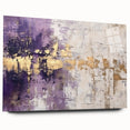 Abstract wall art design featuring vibrant, flowing strokes in various colors, displayed in a sleek acrylic frame with a side view that highlights its glossy finish and modern aesthetic. Perfect for contemporary home decor, adding a touch of creativity to any space.