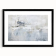 Abstract wall art design featuring vibrant strokes in black, gray, and white, framed with a stylish mat, perfect for modern home decor.
