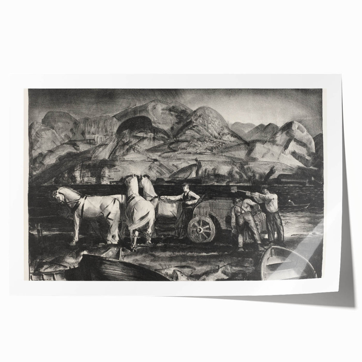 Modern Wall Art: The Sand Team by George Wesley Bellows
