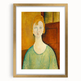 Modern Wall Art: Girl in Green Blouse - Contemporary Art Print