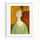 Modern Wall Art: Girl in Green Blouse - Contemporary Art Print