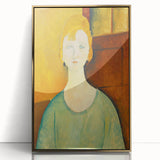Modern Wall Art: Girl in Green Blouse - Contemporary Art Print
