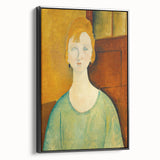 Modern Wall Art: Girl in Green Blouse - Contemporary Art Print