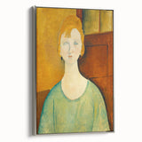 Modern Wall Art: Girl in Green Blouse - Contemporary Art Print