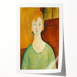 Modern Wall Art: Girl in Green Blouse - Contemporary Art Print