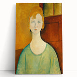 Modern Wall Art: Girl in Green Blouse - Contemporary Art Print