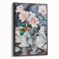 Modern Wall Art: Pink Roses in Vase - Elegant Contemporary Print