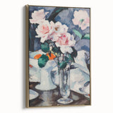 Modern Wall Art: Pink Roses in Vase - Elegant Contemporary Print