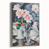 Modern Wall Art: Pink Roses in Vase - Elegant Contemporary Print