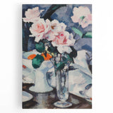 Modern Wall Art: Pink Roses in Vase - Elegant Contemporary Print