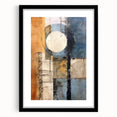 Abstract wall art featuring bold strokes in black and white, framed with a sleek black mat. Perfect for modern decor, adding a touch of elegance to any space.